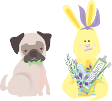 ウサギと犬